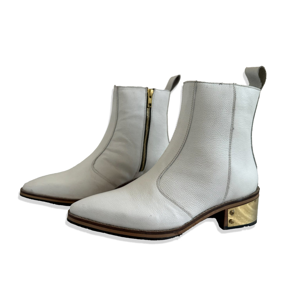 Ivory Luxe Chelsea Boots