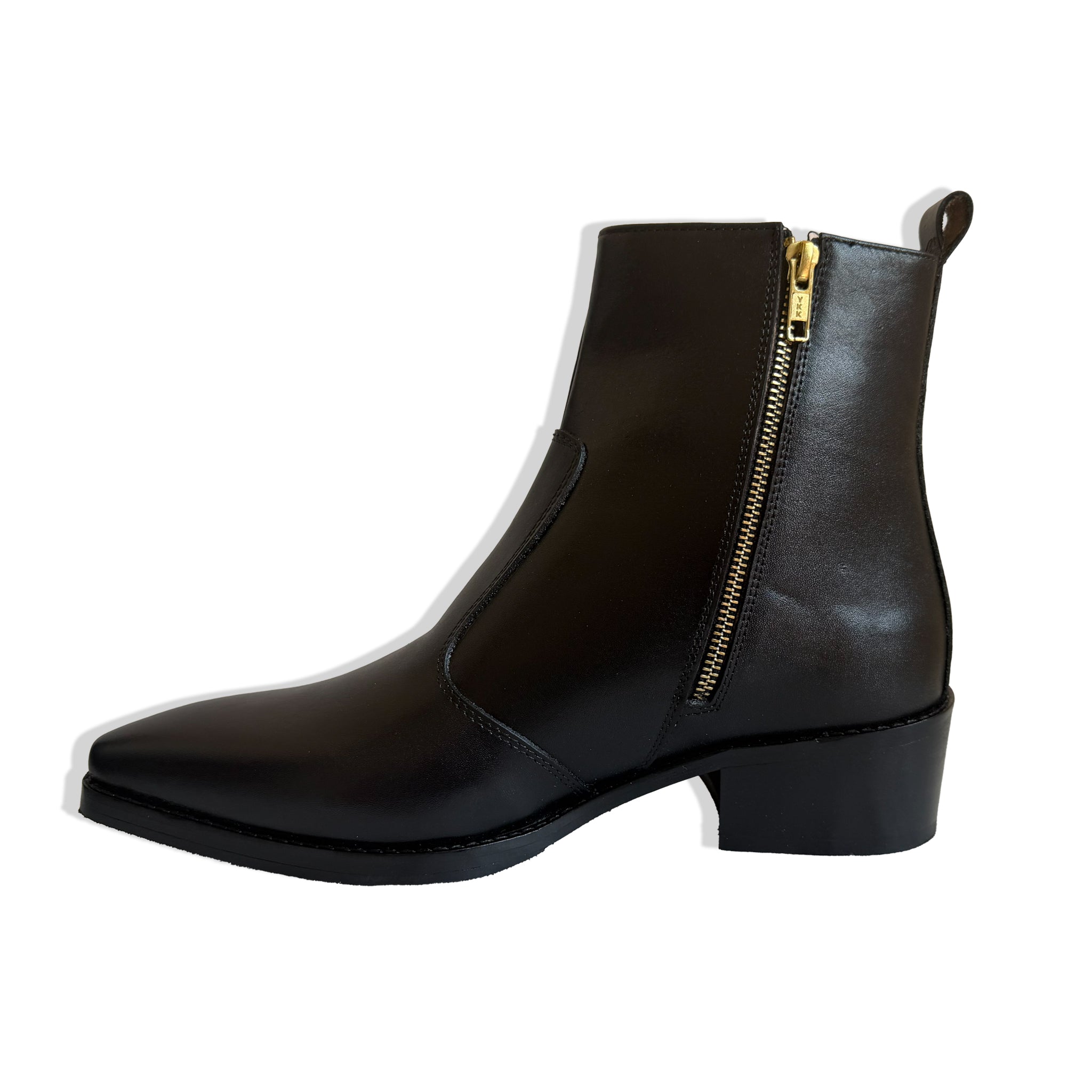 Elite Black Smooth Leather Chelsea Boots
