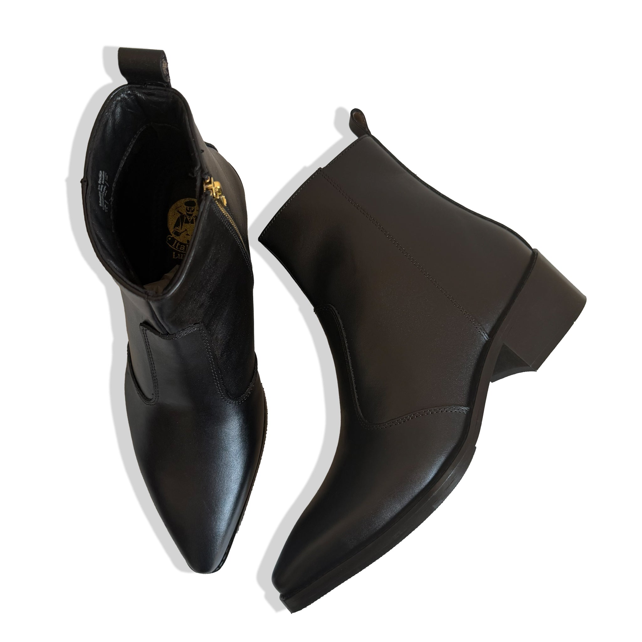 Elite Black Smooth Leather Chelsea Boots