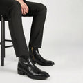 Noir Croc Chelsea Boots