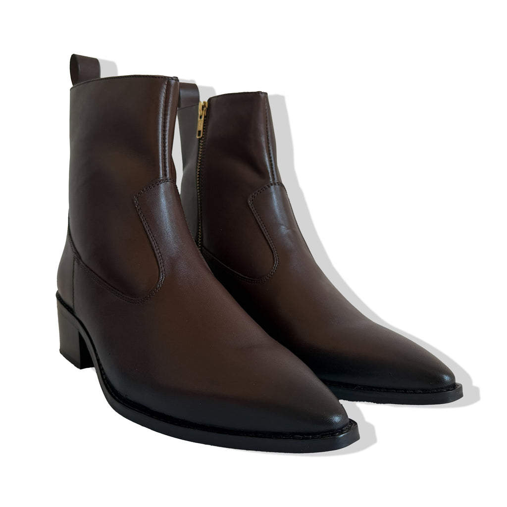 Elite Dark Brown Smooth Leather Chelsea Boots