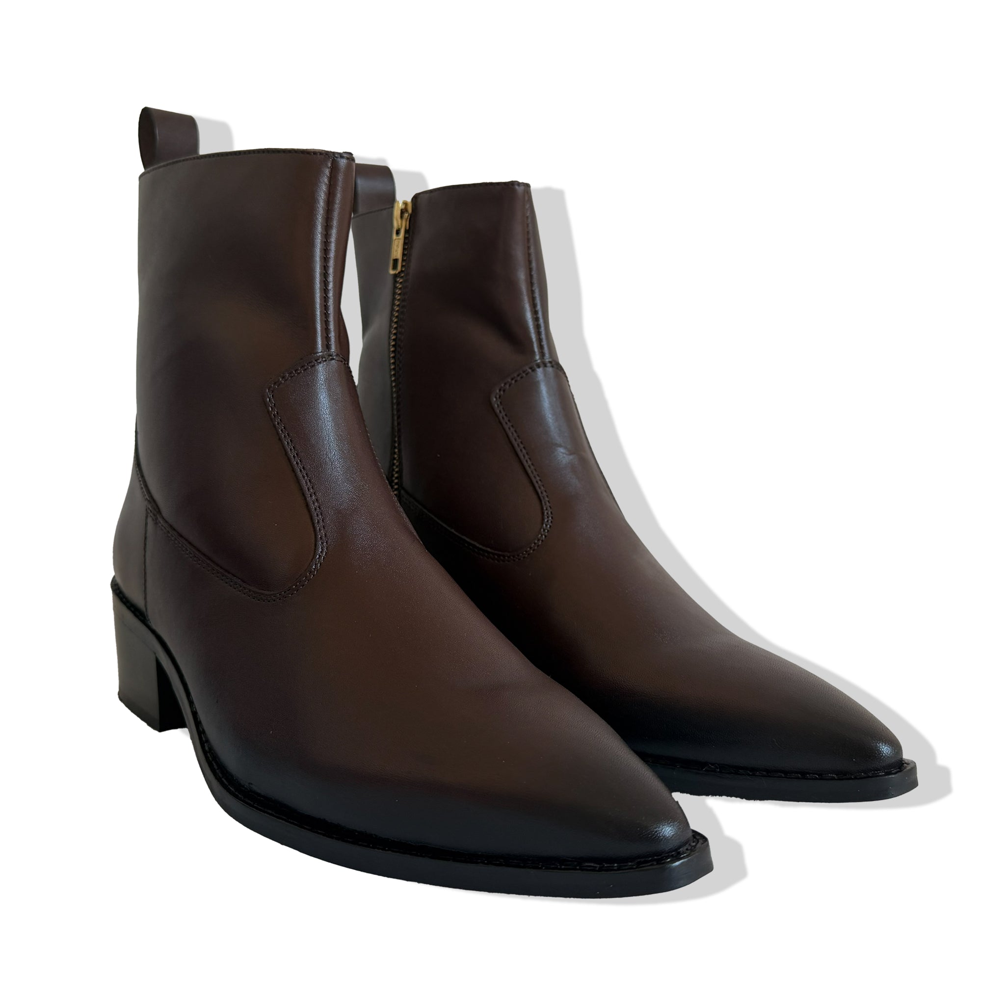 Elite Dark Brown Smooth Leather Chelsea Boots