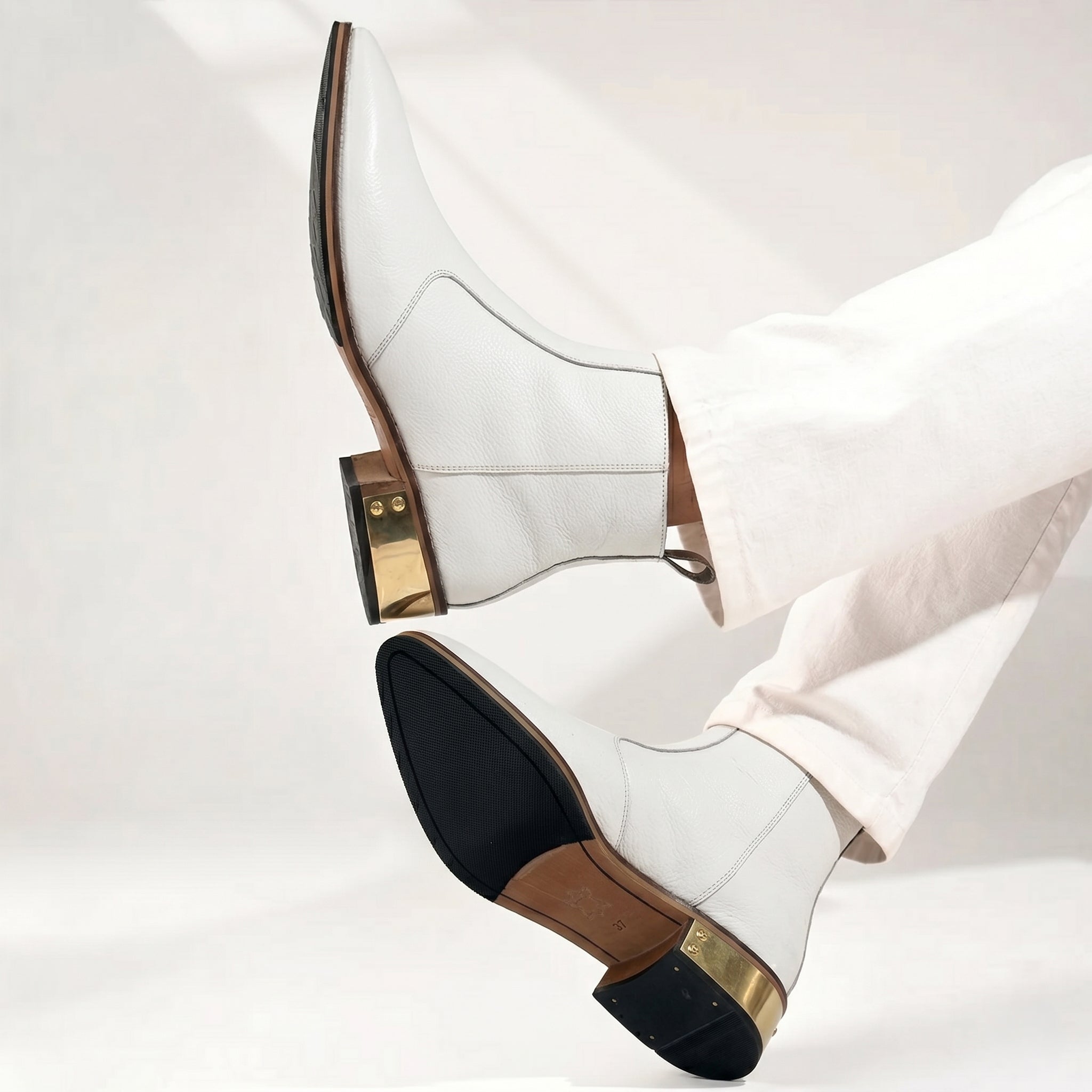 Ivory Luxe Chelsea Boots