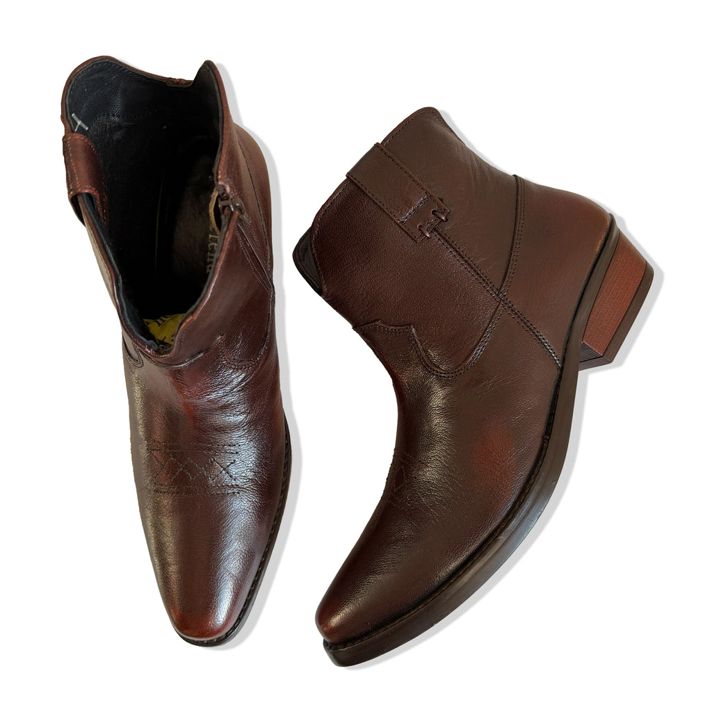Signature Handmade Western Burnished Leather Boots