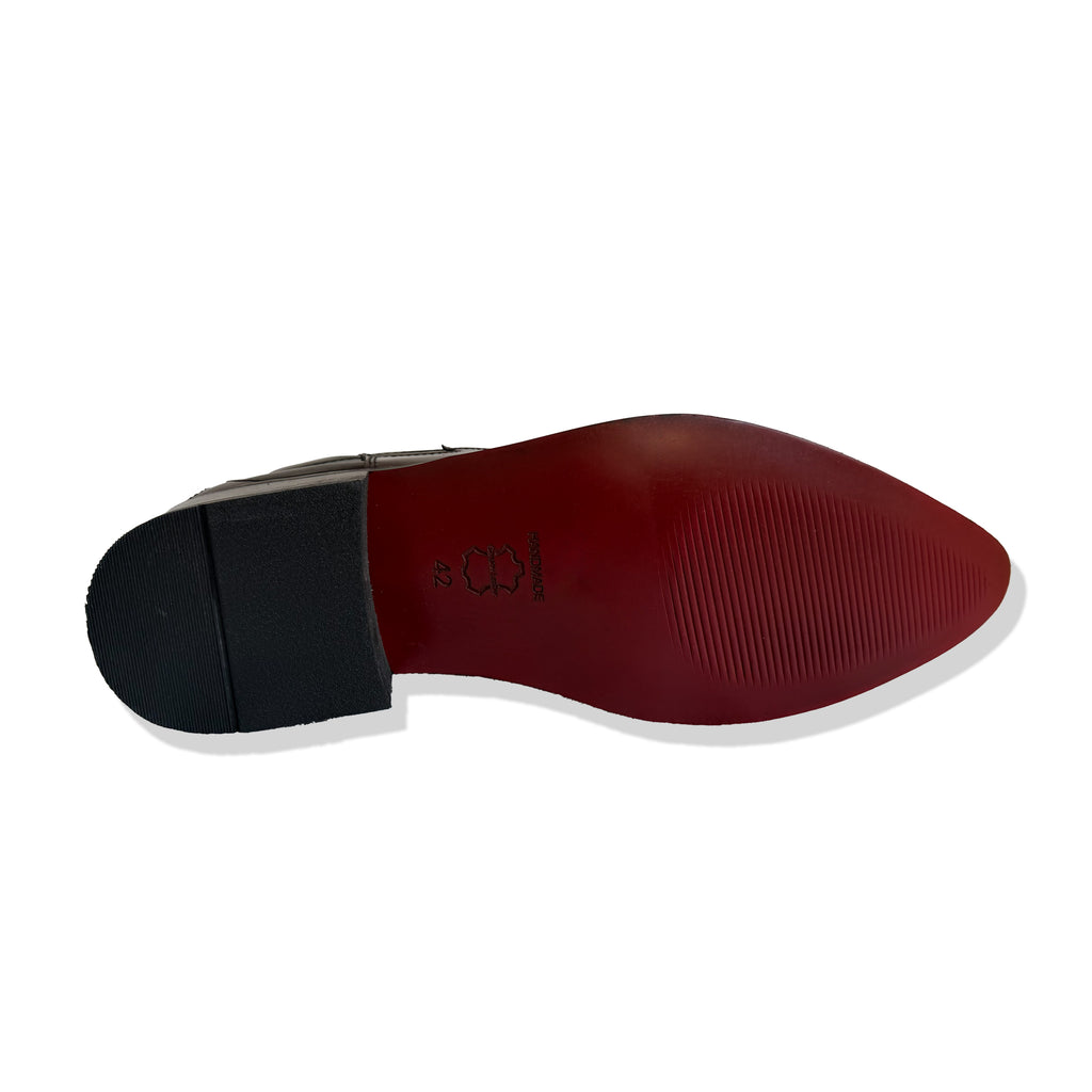 Phantom Burgundy Flame Leather Chelsea Boots