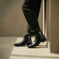 Elite Black Smooth Leather Chelsea Boots