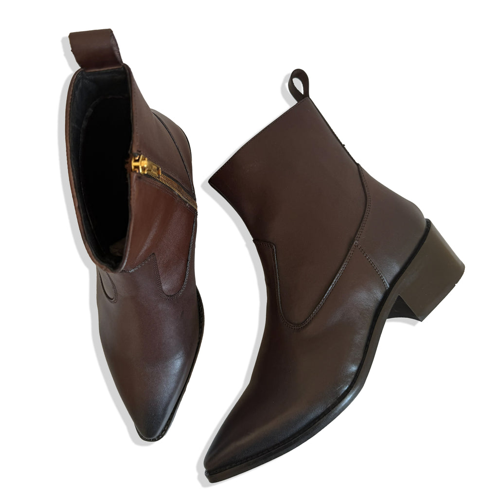 Elite Dark Brown Smooth Leather Chelsea Boots