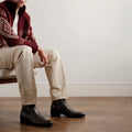 Royal Emerald Green Croc Leather Cowboy Chelsea Boots