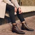 Elite Dark Brown Smooth Leather Chelsea Boots